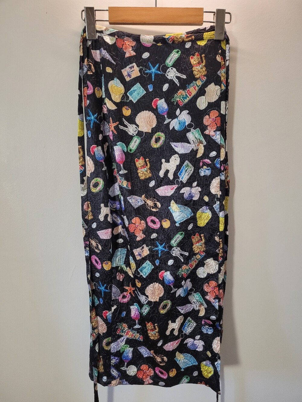 Bimba Y Lola Pareo Maxi Womens Skirt Fun Seaside Multicolor Print - Size M